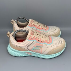 Skechers‎ Work Max Cushioning Slip Resistant Peach Aqua Shoes Women’s Sz 8.5